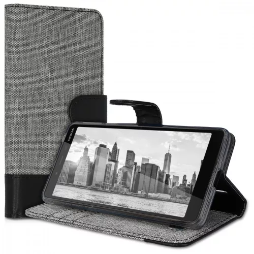 Husa Nokia 1 Plus, Textil, Gri, 48021.01