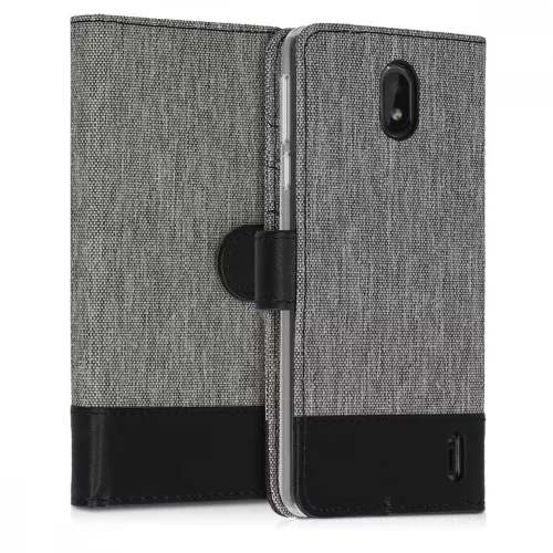 Husa Nokia 1 Plus, Textil, Gri, 48021.01