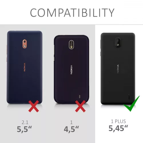 Husa Nokia 1 Plus, Textil, Gri, 48021.01