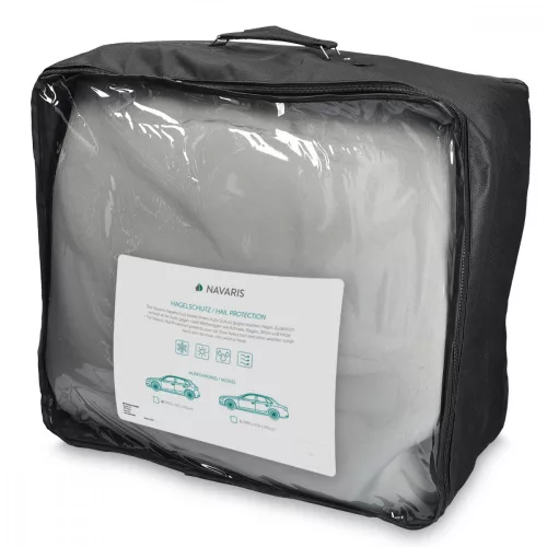 Husa auto Navaris XL 570 x 203 x 119 cm, 3 straturi, impermeabila, anti-grindina, husa depozitare, 48112.4