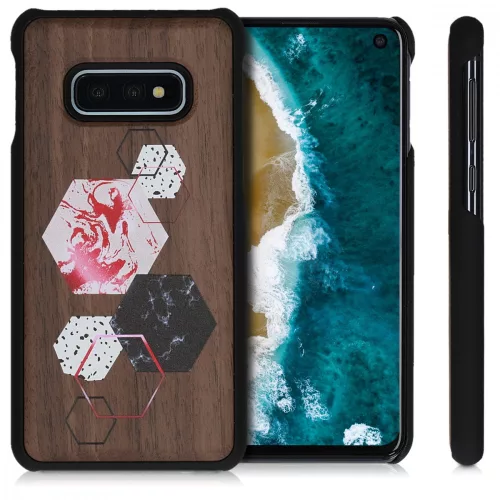 Husa Samsung Galaxy S10e, Lemn, Maro, 47941.02