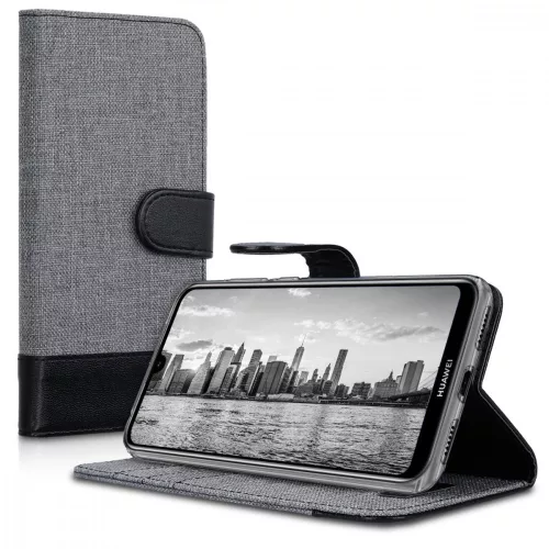Husa Huawei Y7 Pro (2019), Textil, Gri, 48369.01