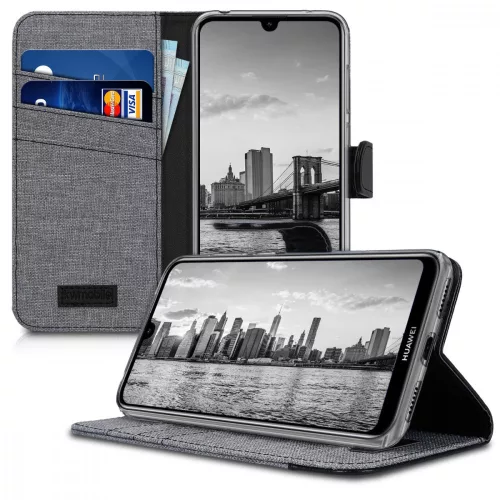 Husa Huawei Y7 Pro (2019), Textil, Gri, 48369.01
