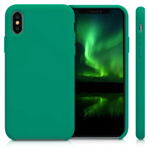 Husa Apple iPhone X / iPhone XS, Silicon, Verde, 42495.142