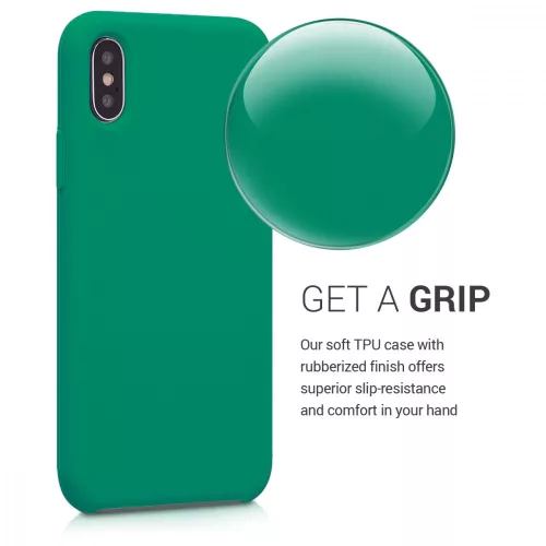 Husa Apple iPhone X / iPhone XS, Silicon, Verde, 42495.142