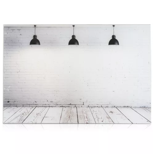 Tabla memo sticla Navaris, 90x60 cm, design industrial, 5 magneti si marker, gri/gri inchis, sticla