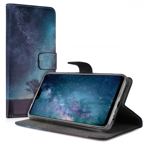 Husa Huawei Y9 (2019), Piele ecologica, Multicolor, 48780.03