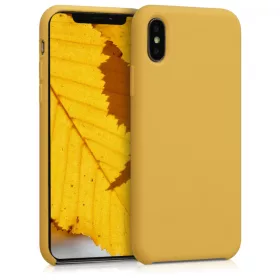 Husa Apple iPhone X / iPhone XS, Silicon, Galben, 42495.143