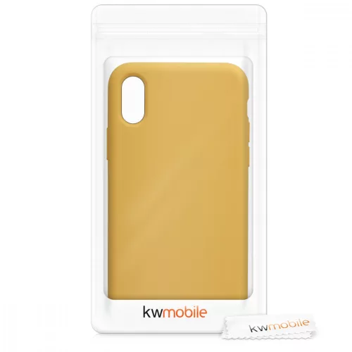 Husa Apple iPhone X / iPhone XS, Silicon, Galben, 42495.143