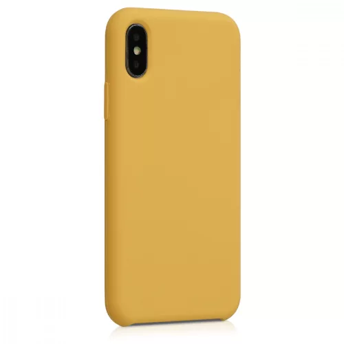 Husa Apple iPhone X / iPhone XS, Silicon, Galben, 42495.143