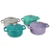 Set 4 Mini Oale din fontă Navaris, 10.5 cm, 290 ml, pentru cuptor și plită, 49079.04.01