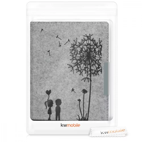 Husa pentru Kobo Aura H2O Edition 2, Textil, Gri, 49111.01