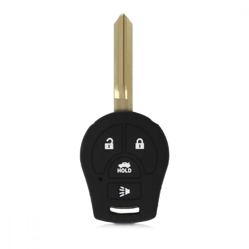 Husa Cheie Auto pentru Nissan - 4 Butoane, Silicon, Negru, 49187.01