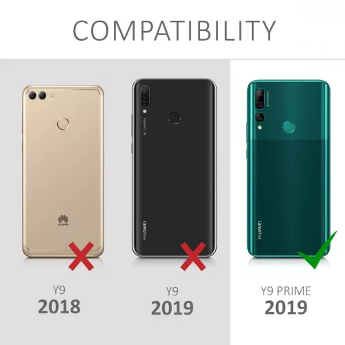 Husa Huawei Y9 Prime (2019), Piele ecologica, Negru, 49455.01