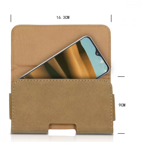 Husa Universala telefon, Piele ecologica, Maro, 49434.05