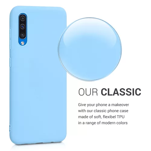 Husa Samsung Galaxy A50, Silicon, Albastru, 48054.161
