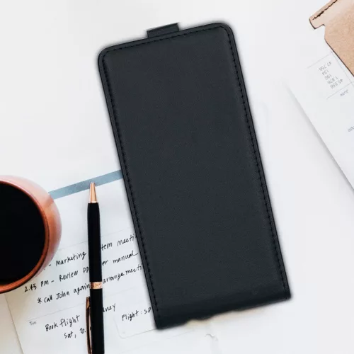 Husa Samsung Galaxy A10, Piele ecologica, Negru, 49823.01