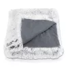 Patura Navaris reversibila cu blana, 150 x 200 cm, gri, 49847.22.02