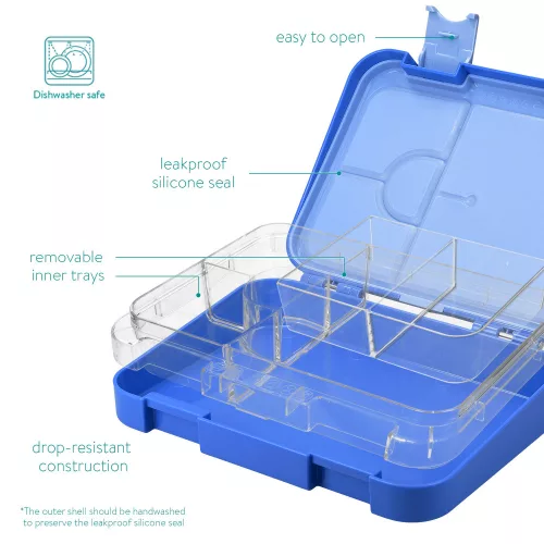 Cutie de pranz Bento Box cu compartimente variabile, 21 x 15 x 4,5 cm, 49877.01.17
