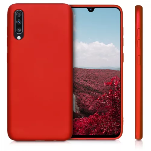 Husa Samsung Galaxy A70, Silicon, Rosu, 48430.36