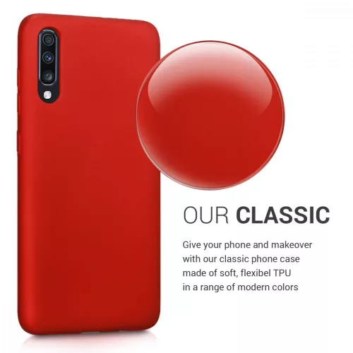 Husa Samsung Galaxy A70, Silicon, Rosu, 48430.36