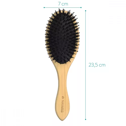 Perie de mistret pentru par Navaris din bambus, 23.5 x 7 cm, 46693.24