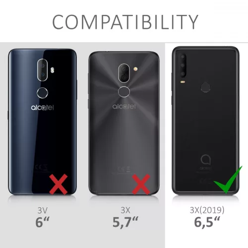 Husa Alcatel 3X, Silicon, Negru, 50493.47