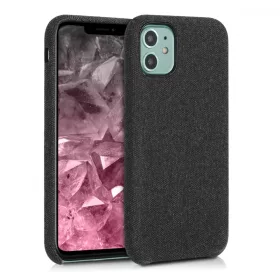 Husa Apple iPhone 11, Textil, Negru, 49805.01