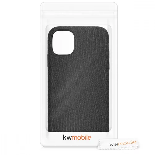 Husa Apple iPhone 11, Textil, Negru, 49805.01