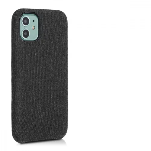 Husa Apple iPhone 11, Textil, Negru, 49805.01