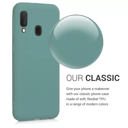 Husa Samsung Galaxy A20e, Silicon, Verde, 48738.171