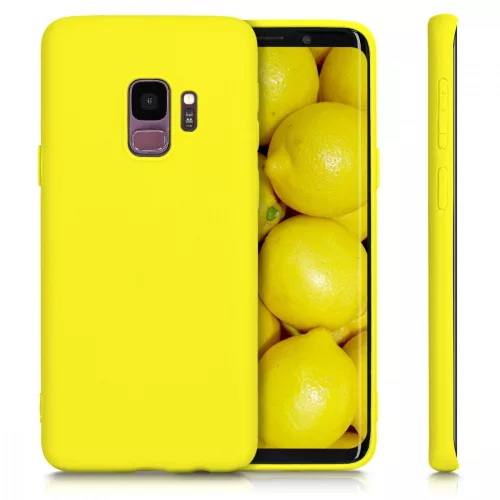Husa Samsung Galaxy S9, Silicon, Galben, 44089.165