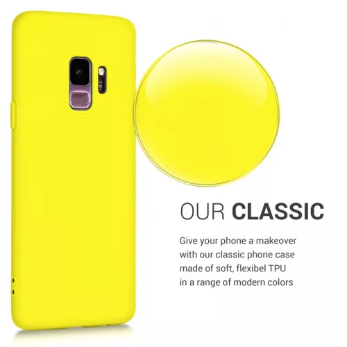 Husa Samsung Galaxy S9, Silicon, Galben, 44089.165