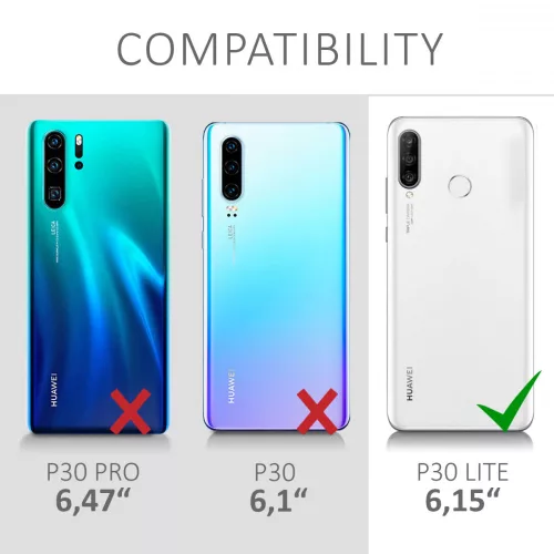 Husa Huawei P30 Lite, Silicon, Negru, 48539.12
