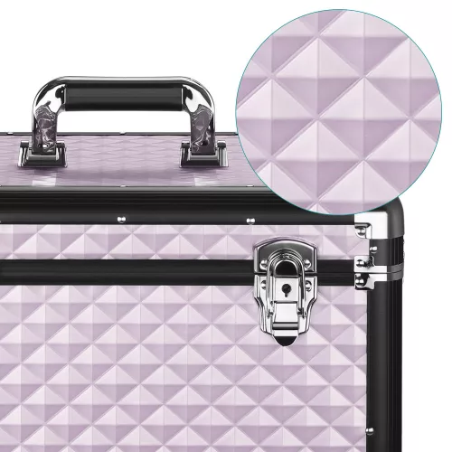 Cutie pentru accesorii ingrijire cai Navaris, Aluminiu, Roz, 50875.01