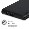 Husa Samsung Galaxy A51, Piele ecologica, Negru, 51202.01