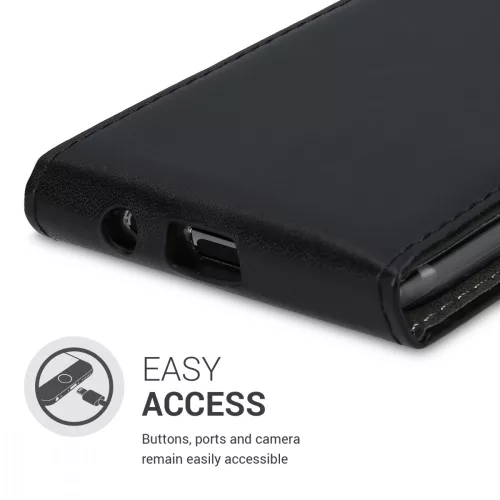 Husa Samsung Galaxy A51, Piele ecologica, Negru, 51202.01
