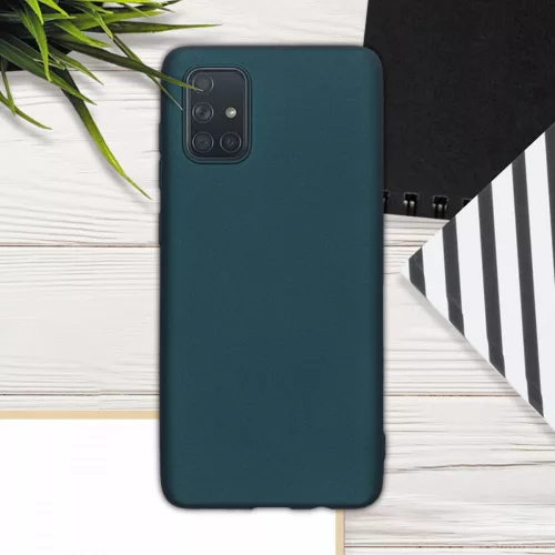 Husa Samsung Galaxy A71, Silicon, Verde, 51213.14