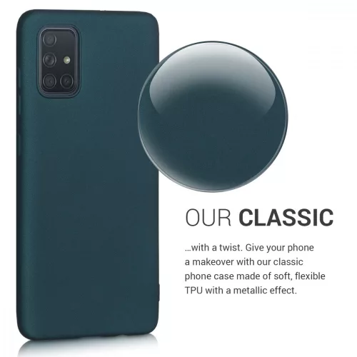Husa Samsung Galaxy A71, Silicon, Verde, 51213.14