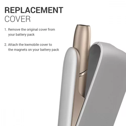 Husa pentru incarcator IQOS 3, Kwmobile, Gri, Plastic, 51262.02