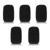 Set 5 Huse pentru microfon 1.8 x 2x 0.8 cm, Kwmobile, Negru, Spuma cu memorie, 51271.02