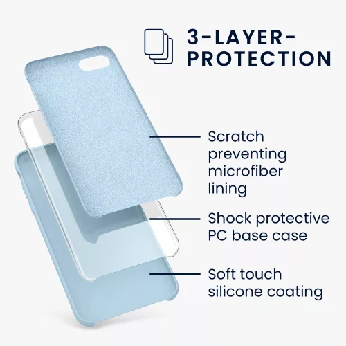 Husa Apple iPhone 8 / iPhone 7 / iPhone SE 2, Silicon, Albastru, 40225.177