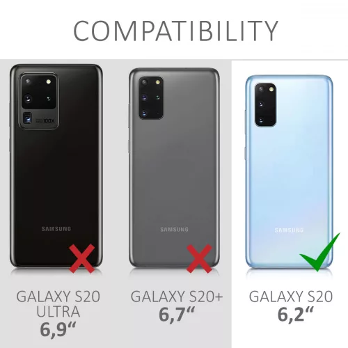 Husa Samsung Galaxy S20, Piele naturala, Maro, 51445.05