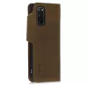 Husa Samsung Galaxy S20, Piele naturala, Maro, 51445.05