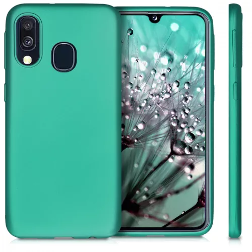 Husa Samsung Galaxy A40, Silicon, Verde, 48546.128