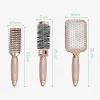 Set perie rotunda, perie schelet, perie cu palete, Roz, 51639.02