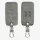 Husa Cheie Auto pentru Renault / Dacia - 4 Butoane - Keyless Go, Piele nabuc, Gri, 48565.09