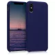 Husa Apple iPhone X / iPhone XS, Silicon, Albastru, 46313.182