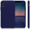Husa Apple iPhone X / iPhone XS, Silicon, Albastru, 46313.182