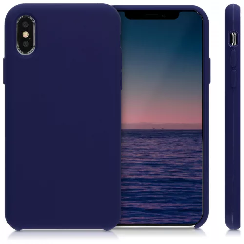 Husa Apple iPhone X / iPhone XS, Silicon, Albastru, 46313.182